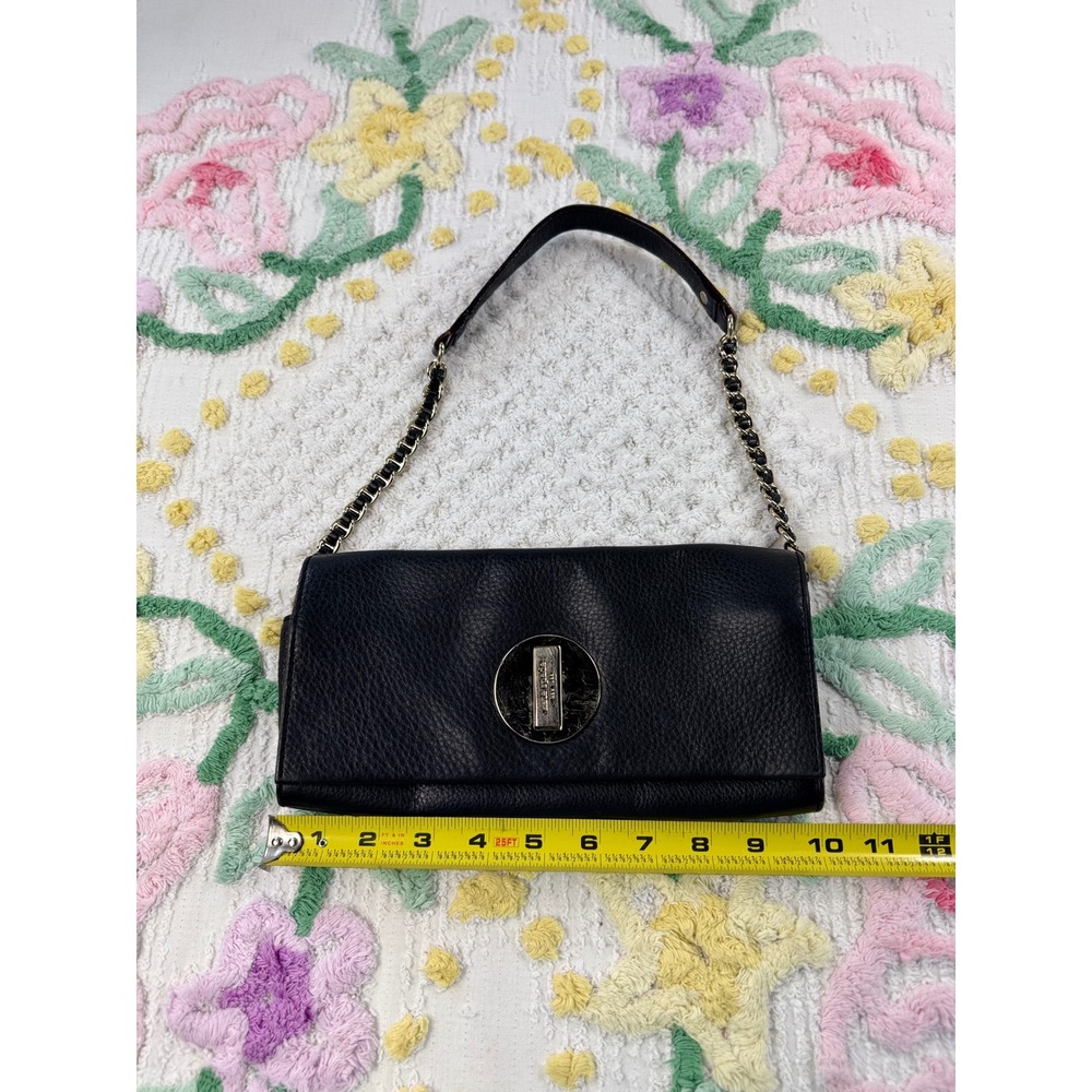 Kate Spade Black Leather Turn Lock Chain Shoulder Bag Purse NEW YORK - Picture 3 of 6